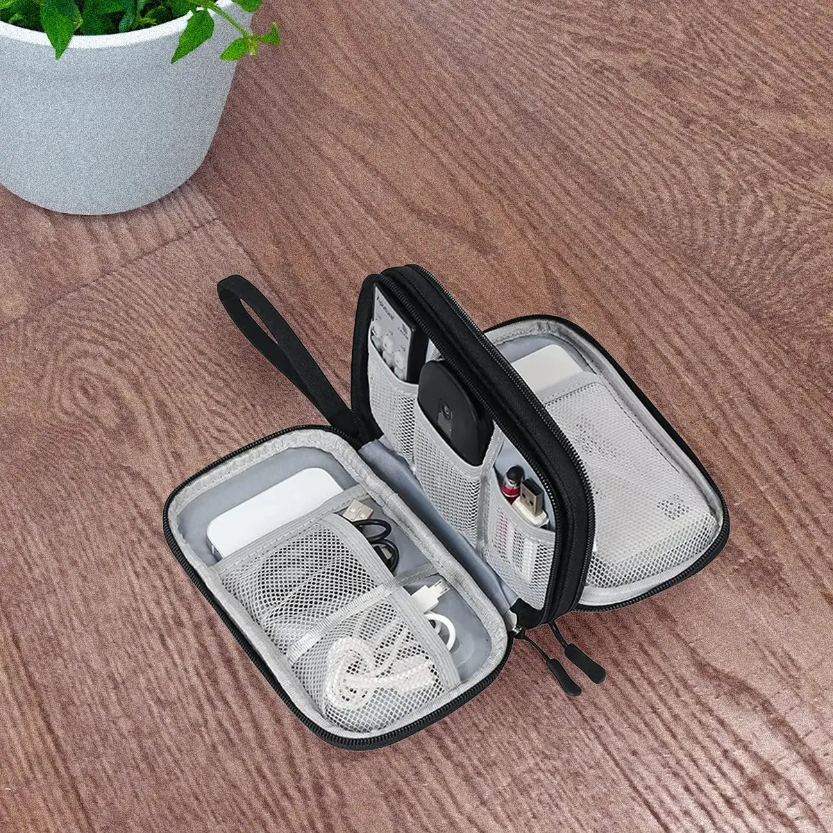 black variant lombok organizer on floor